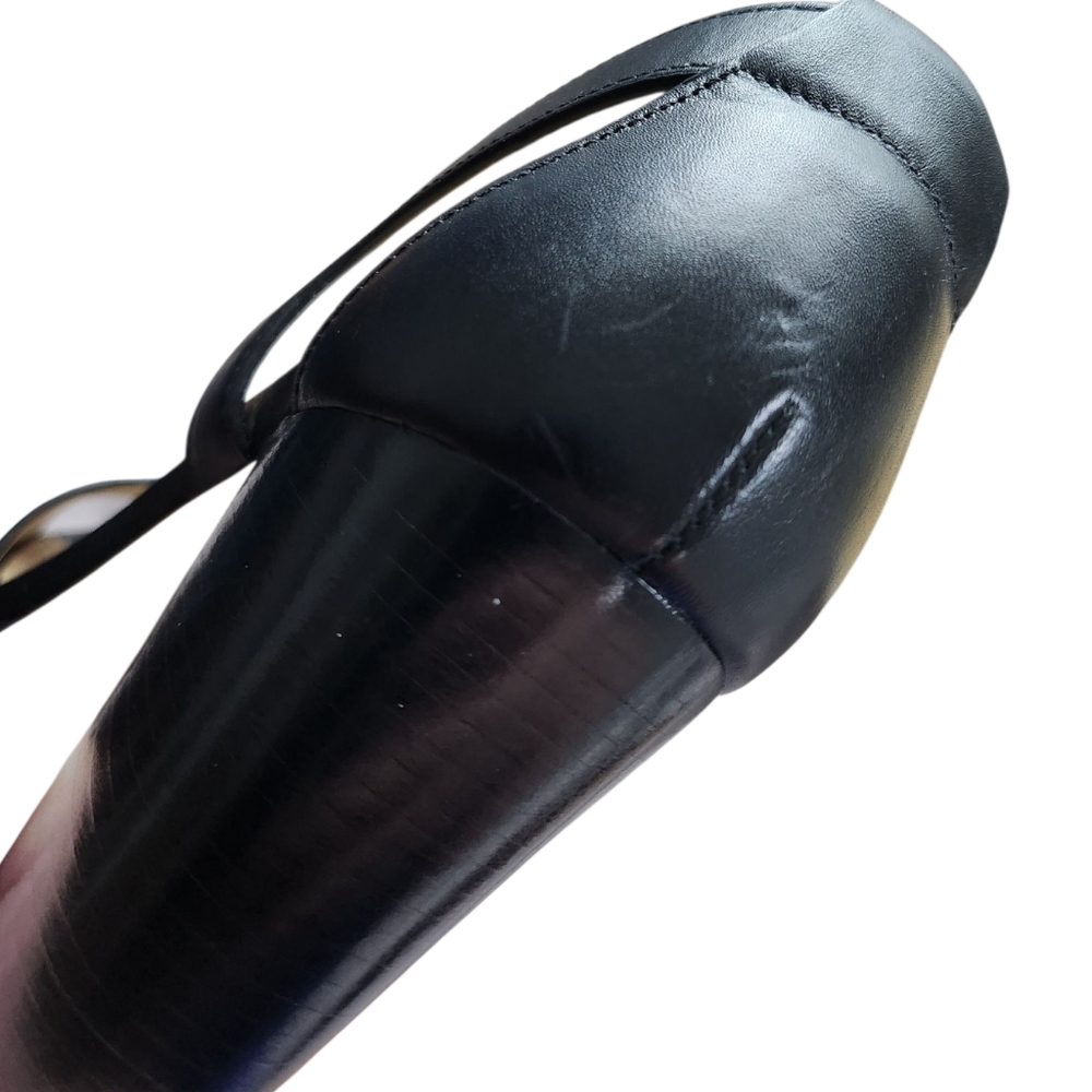 Michael Kors Berkley Lock Black Leather Platform Sandal Heels with Box - Picture 13 of 15